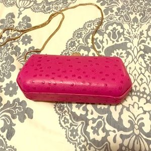 Hot pink clutch