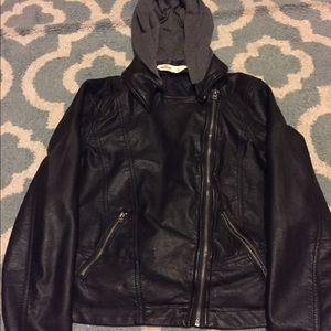 Hollister faux leather bomber jacket