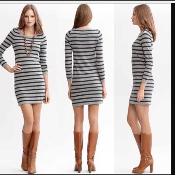 Banana Republic striped sweater dress