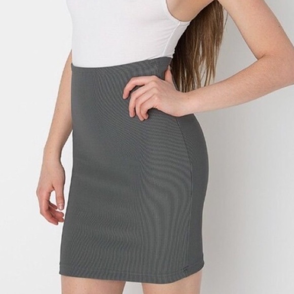 High Waisted Ribbed AA Pencil Skirt