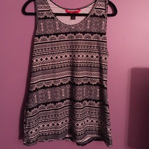 Black and white tank top.