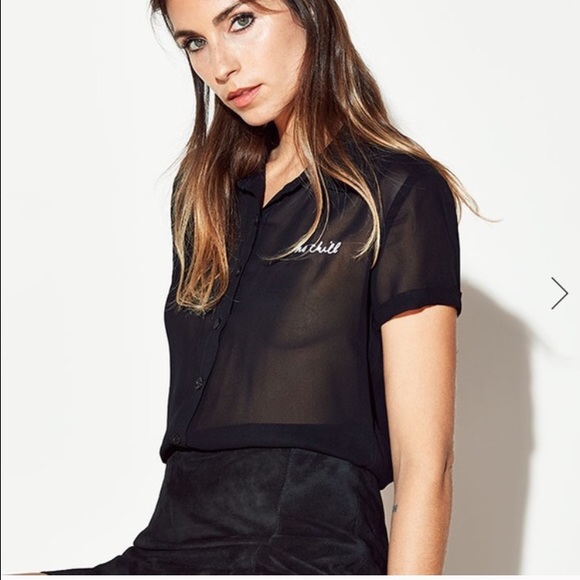 Reformation Tops - The reformation "NO CHILL" button up shirt