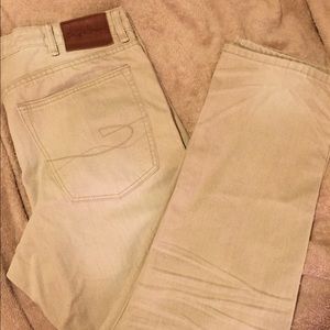 Khaki colored denim
