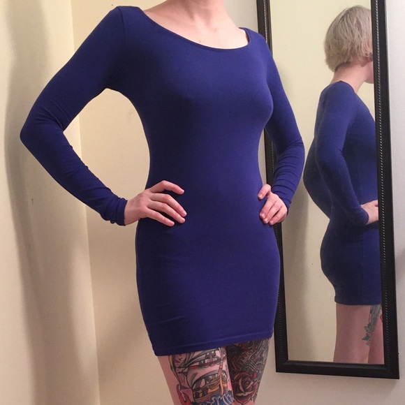 Royal blue bodycon dress