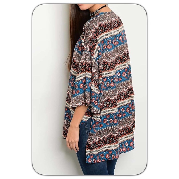 Geo Print Kimono - Picture 2 of 4