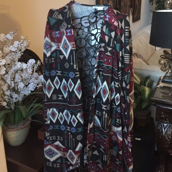 Tribal Print Open Cardigan - Picture 3 of 4