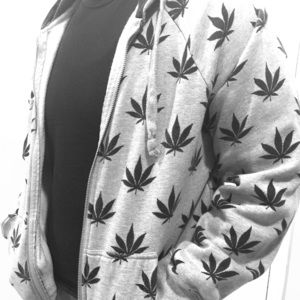 Stoner Zip Up Hoodie Only worn once