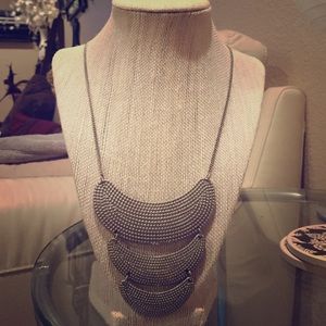 Silver statement necklace