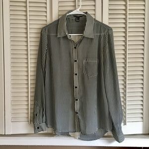 Striped Button-down Shirt/Blouse