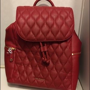 NWT VERA BRADLEY LEATHER AMY BACKPACK TANGO RED