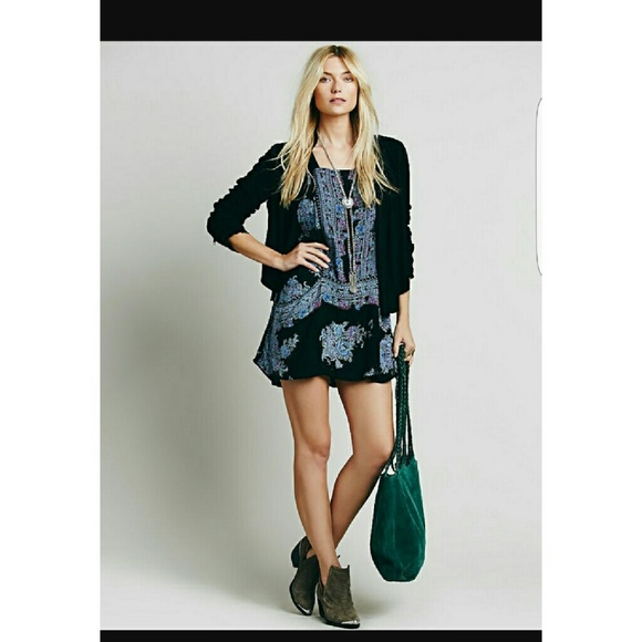 NWOT Free People Sleeveless Floral Print Tunic