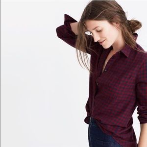 Madewell shrunken ex-bf shirt in gingham check