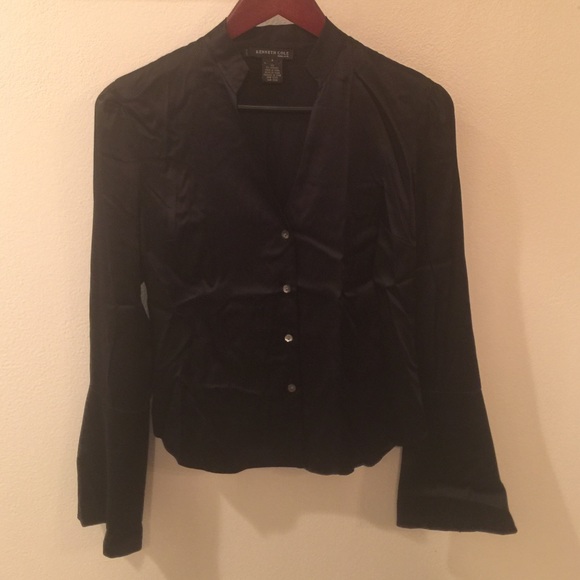 Black silk Kenneth Cole top.