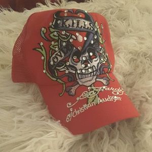 Red Ed Hardy Trucker Hat
