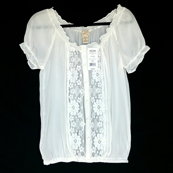 NWT!  Sheer Lace Blouse