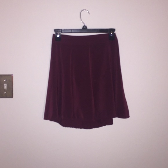 Brandy Melville Maroon Skater Skirt