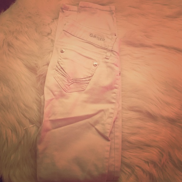 G by Guess Suzette super skinny white jeans