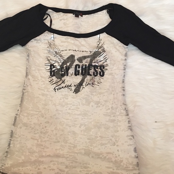 G by Guess Three Quarter Baseball Shirt - Picture 1 of 3
