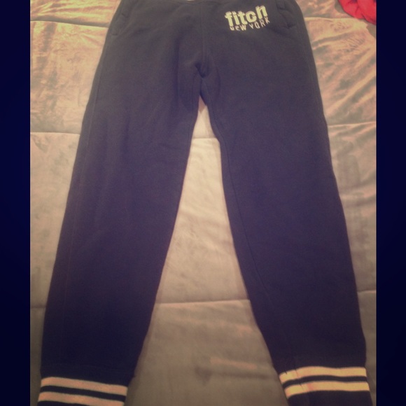 Abercrombie kids joggers white and blue striped - Picture 1 of 2