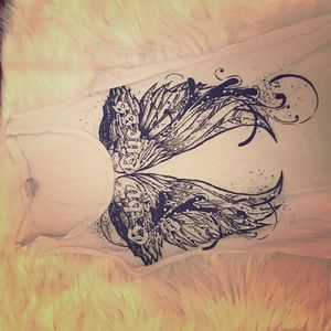 Wing embellished tank top