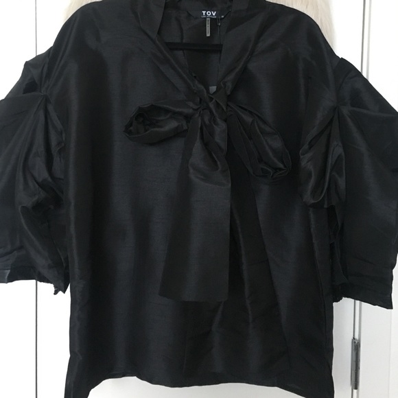 🌟Stylish Oversized Bow Blouse🌟 - Picture 2 of 4