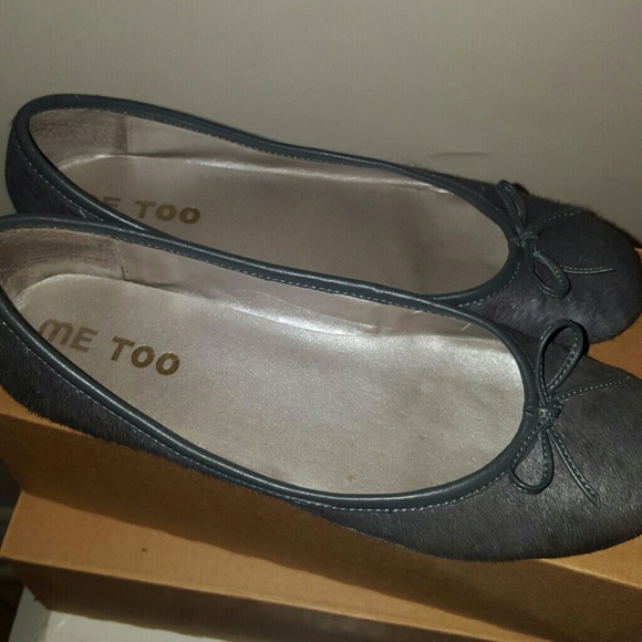 Pony Hair Grey flats size 8