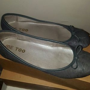 Pony Hair Grey flats size 8