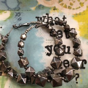 Gun metal gray G by Guess Earrings