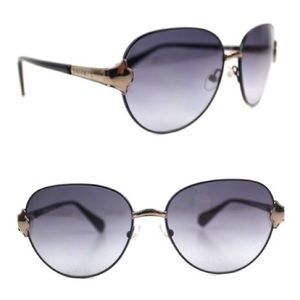 Balmain Black Round Signature Logo Sunglasses New