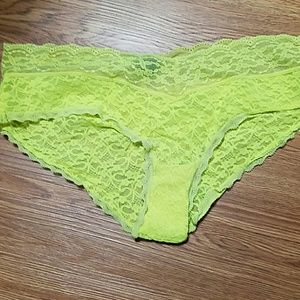 American Eagle neon yellow lace panty
