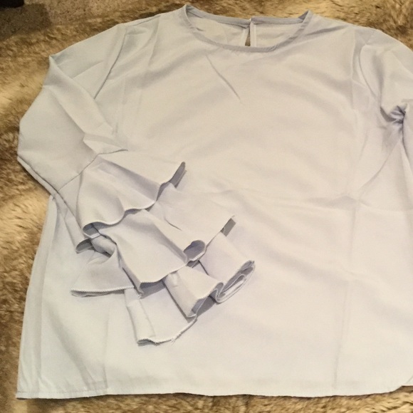 Blush Ruffle Bell Sleeve Top - Picture 6 of 7