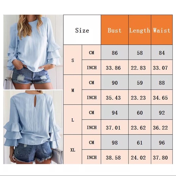 Blush Ruffle Bell Sleeve Top - Picture 7 of 7