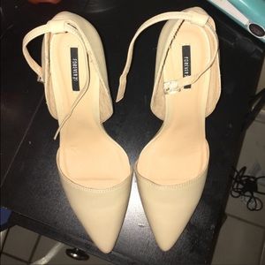 Nude Ankle Strap High Heels