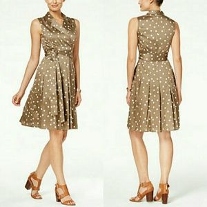 *NWT* Tommy Hilfiger "Dot Drop" Faux-Wrap Dress