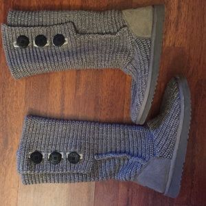 Grey Knit Ugg Boots