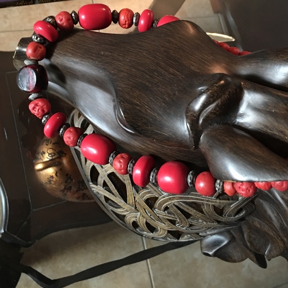 Monumental Moroccan inspired red necklace! - Picture 4 of 4