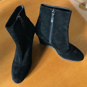 Via Spiga black suede booties