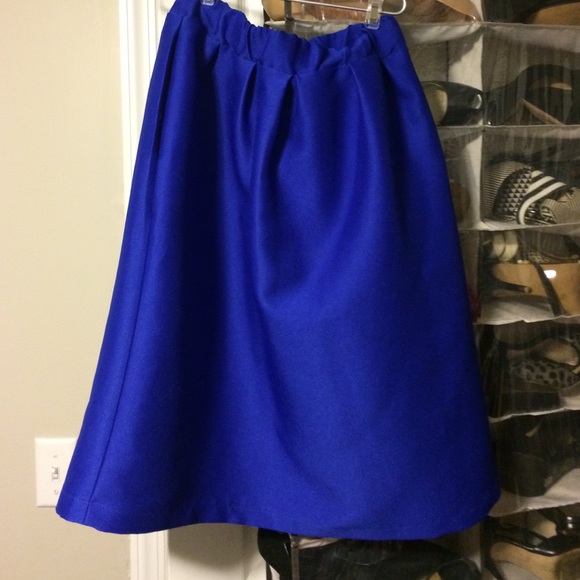 Bright blue A line skirt