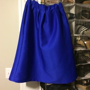 Bright blue A line skirt