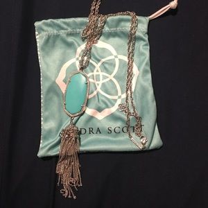 Teal/Silver Kendra Scott Rayne Necklace