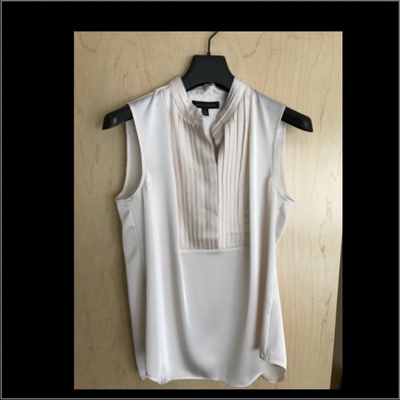 Cream satin Banana Republic top.