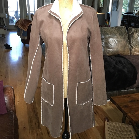Anthropologie Jackets & Blazers - ANTHROPOLOGIE SUEDE FEEL COAT