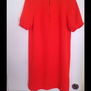 Size 00 j crew orange shift dress. New with tag.