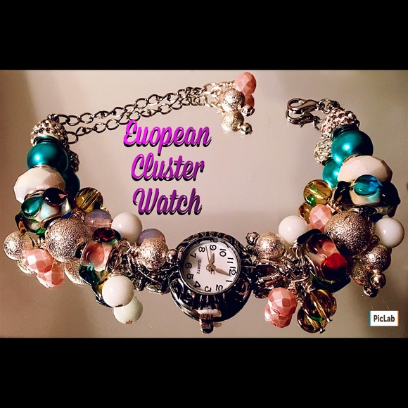 SALE!!! Handmade European Cluster Bead watch