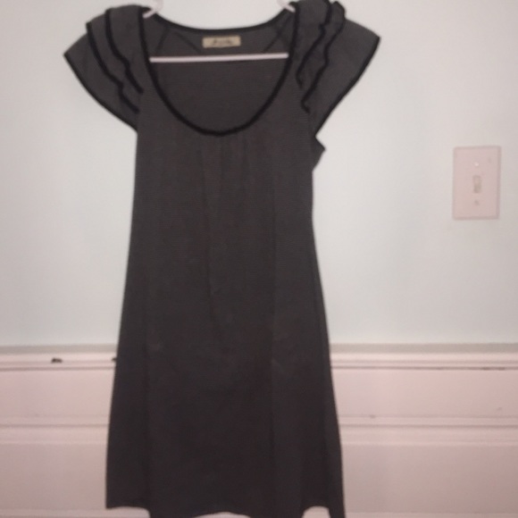 Black and gray striped dress