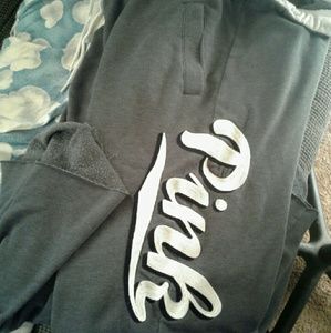 Vs Pink Grey Sweatpants.