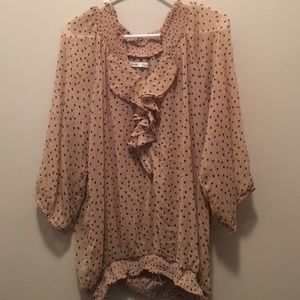 Old navy polka dot blouse size xxl