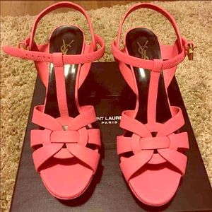 YSL tribute sandal in rose eclair 39