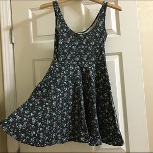 Gray with flowers Dress