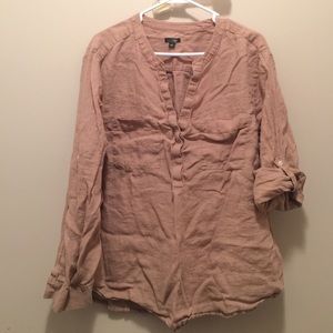 Ann Taylor tan linen tunic size xxl